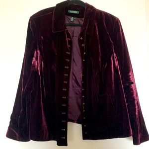 Ralph Lauren plum velvet jacket 20w